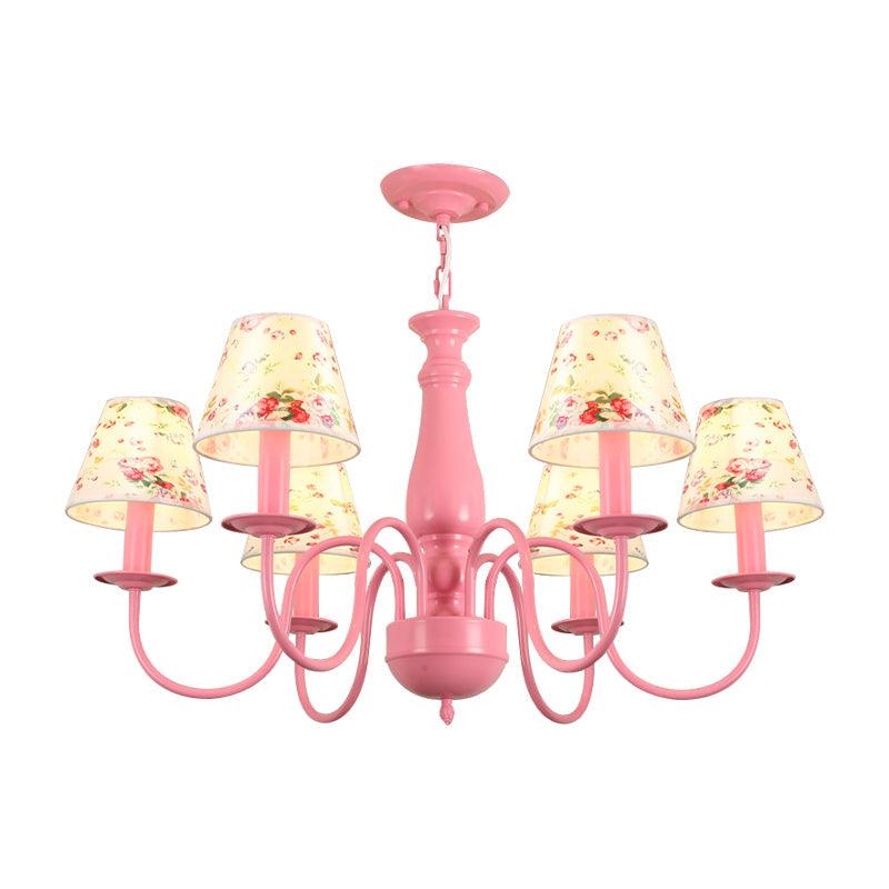 Macaron Colored Tapered Shade Chandelier Nordic Style Light - Rebooters