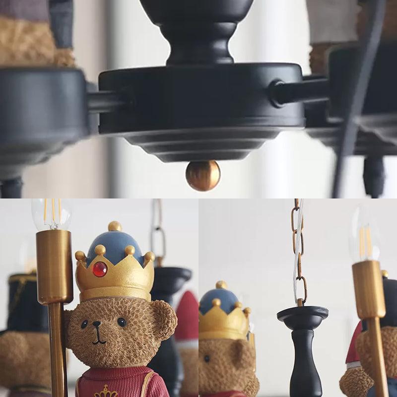 Multi-Colored Toy Bear Chandelier 4 Lights Kids Lamp - Rebooters