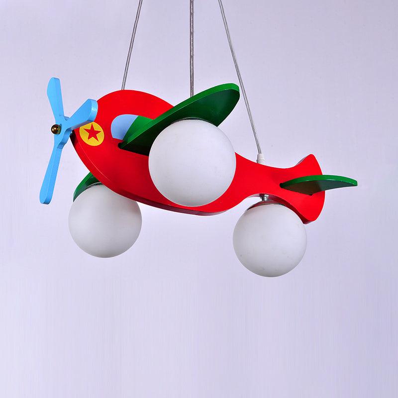 Aircraft Shaped Nursery LED Lighting Fixture Wood Modern Chandelier - Rebooters