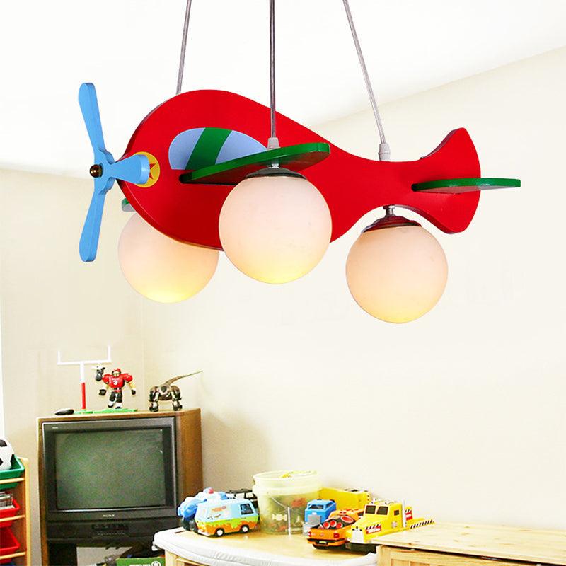Aircraft Shaped Nursery LED Lighting Fixture Wood Modern Chandelier - Rebooters