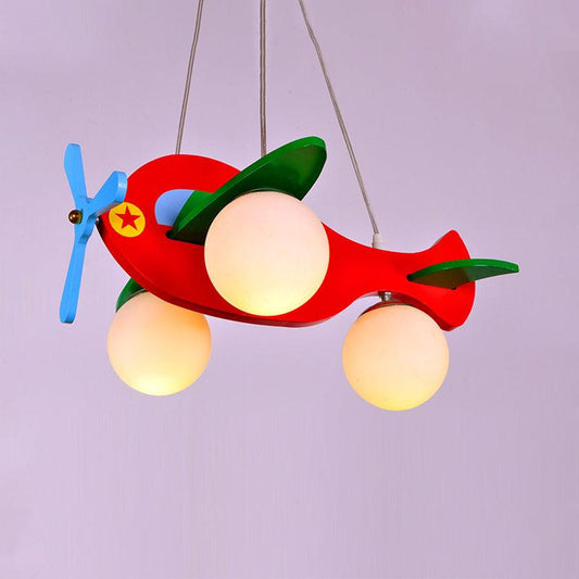 Aircraft Shaped Nursery LED Lighting Fixture Wood Modern Chandelier - Rebooters