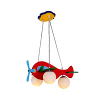 Aircraft Shaped Nursery LED Lighting Fixture Wood Modern Chandelier - Rebooters