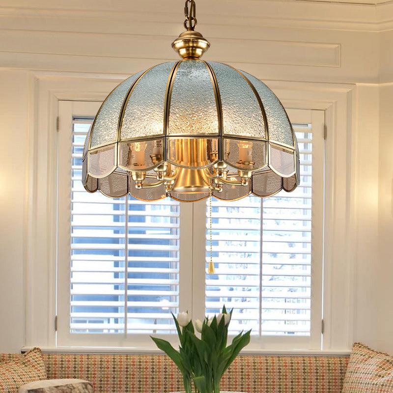 Hemisphere Study Room Chandelier Lighting Vintage Gold Pendant - Rebooters