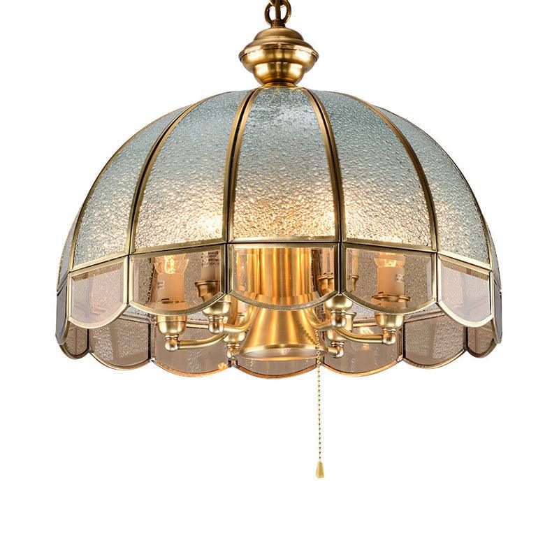 Hemisphere Study Room Chandelier Lighting Vintage Gold Pendant - Rebooters