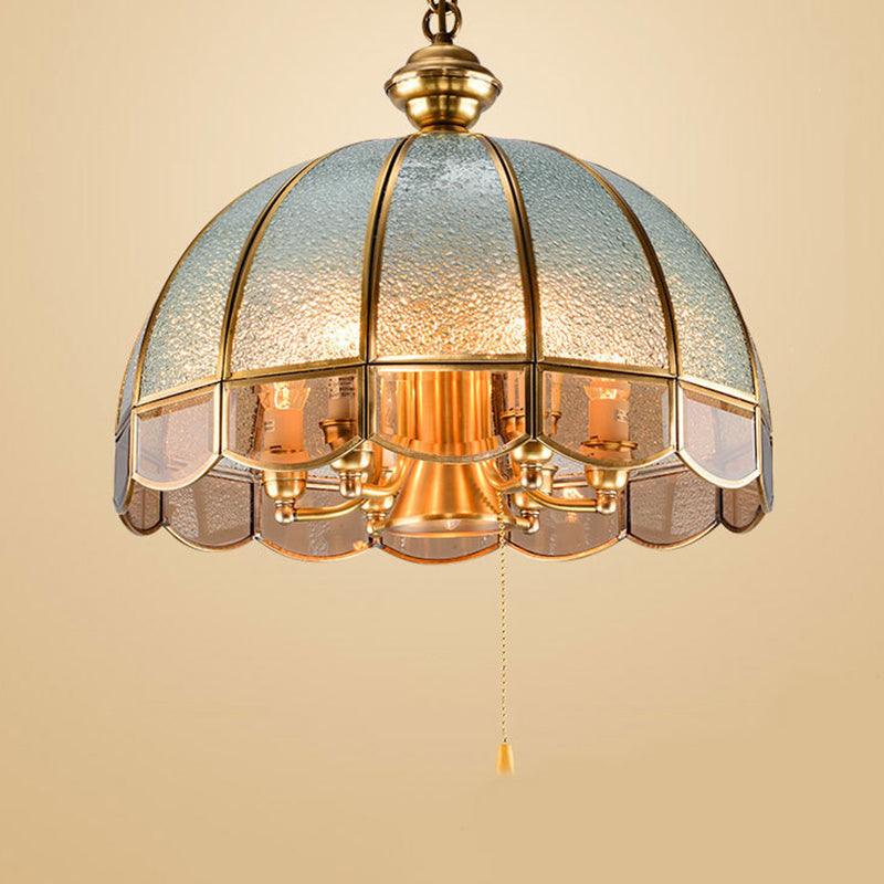 Hemisphere Study Room Chandelier Lighting Vintage Gold Pendant - Rebooters