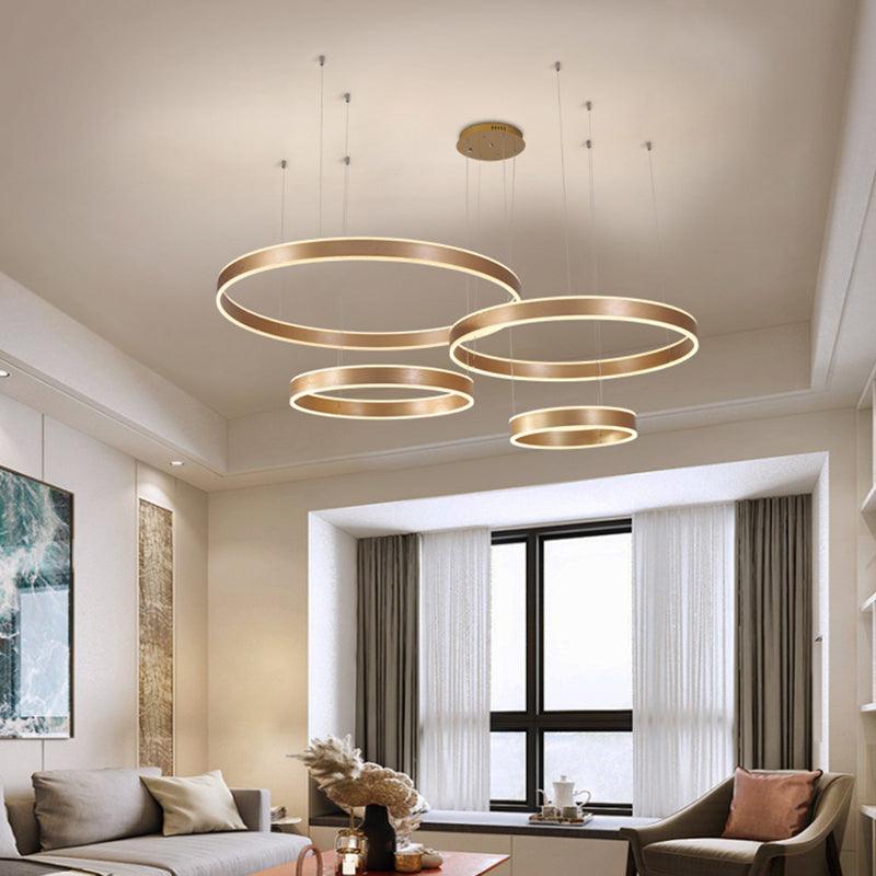 Acrylic Circle Shaped LED Ceiling Light Simplicity Chandelier - Rebooters