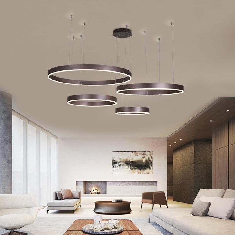 Acrylic Circle Shaped LED Ceiling Light Simplicity Chandelier - Rebooters