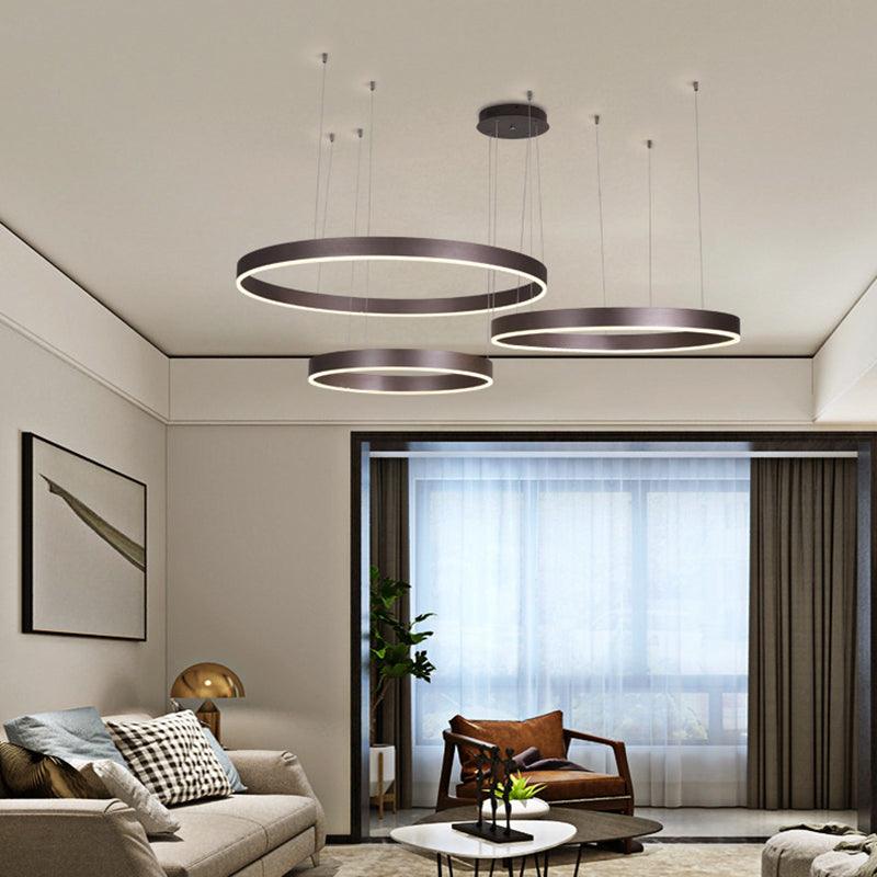 Acrylic Circle Shaped LED Ceiling Light Simplicity Chandelier - Rebooters