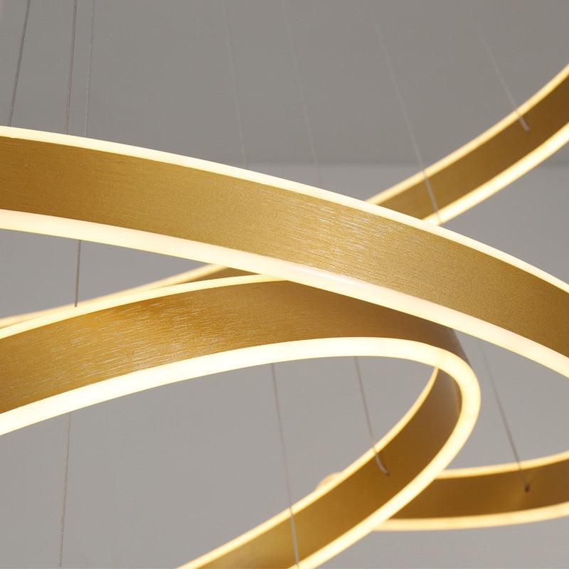 Artistic Curved Shaped LED Suspension Light Aluminum Chandelier - Rebooters