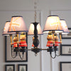 American Style Bear Chandelier 5 Lights Blue Shade Pendant - Rebooters