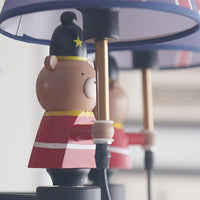 American Style Bear Chandelier 5 Lights Blue Shade Pendant - Rebooters