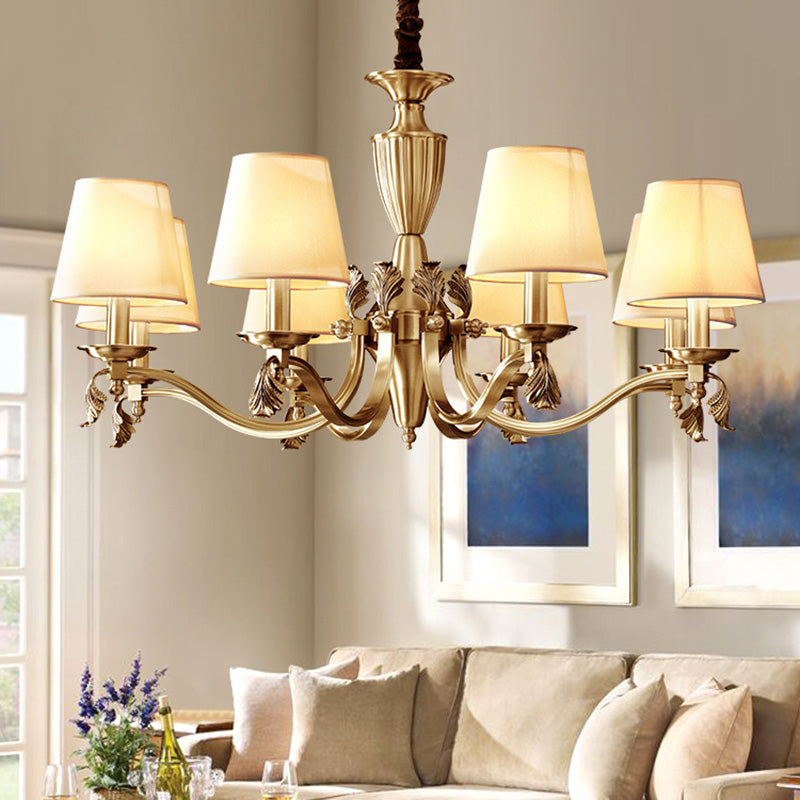 Brass Candelabra Ceiling Lighting Modern Metallic Chandelier - Rebooters