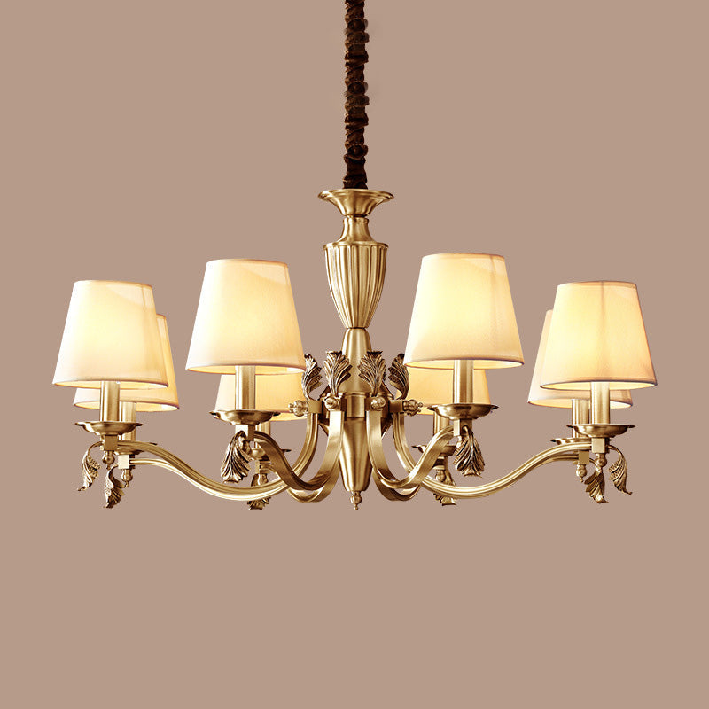 Brass Candelabra Ceiling Lighting Modern Metallic Chandelier - Rebooters