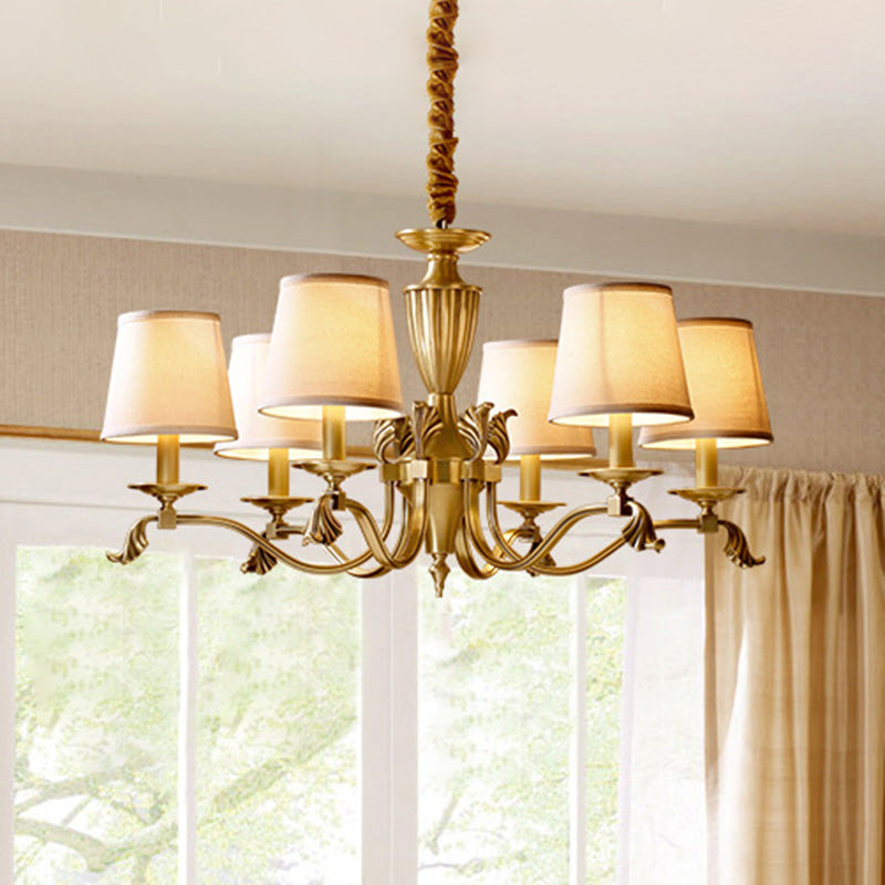 Brass Candelabra Ceiling Lighting Modern Metallic Chandelier - Rebooters