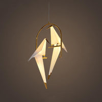 Bird Shaped Plastic LED Ceiling Lighting Modern White Chandelier - Rebooters