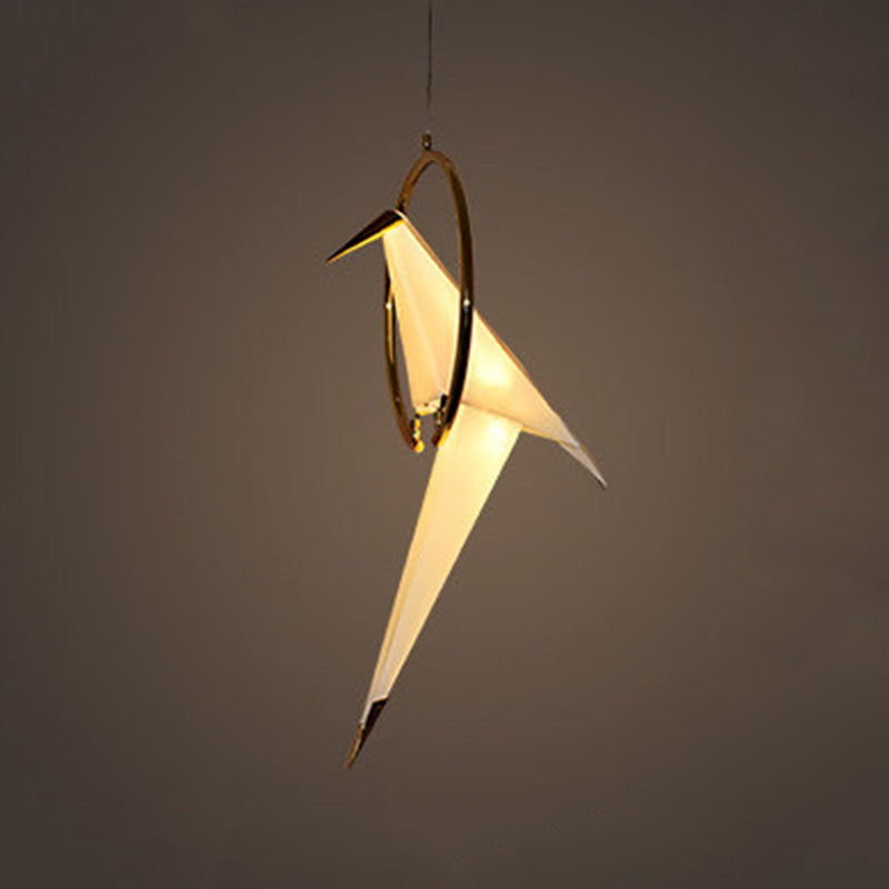 Bird Shaped Plastic LED Ceiling Lighting Modern White Chandelier - Rebooters