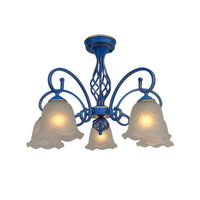 5/6/8 Bulbs Flared Chandelier Light Traditional Frosted Glass - Rebooters