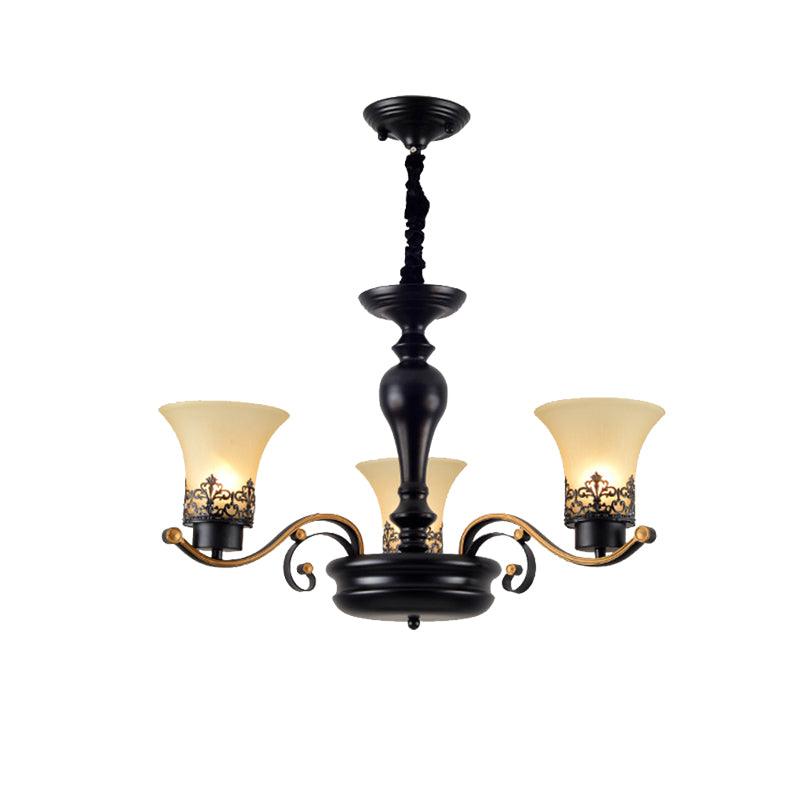 Bell Frosted Glass Chandelier Light Traditional 3/6/8 Light - Rebooters