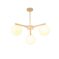 3/6/8 Light Globe Chandelier Traditional White Glass Pendant Light - Rebooters
