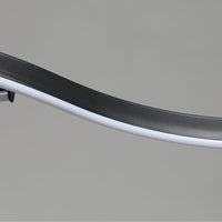 Acrylic Wavy Chandelier Light Modern Black LED Ceiling Pendant Light - Rebooters