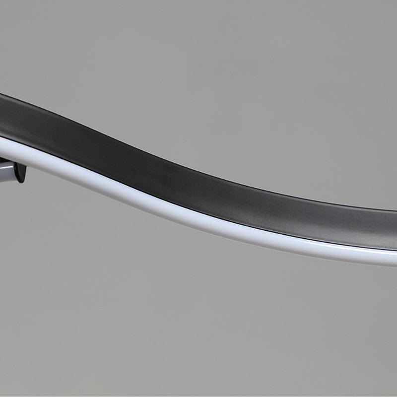 Acrylic Wavy Chandelier Light Modern Black LED Ceiling Pendant Light - Rebooters