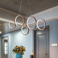 Acrylic Multi Rings Chandelier Lamp Simple Style 3/5 Lights - Rebooters