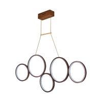 Acrylic Multi Rings Chandelier Lamp Simple Style 3/5 Lights - Rebooters