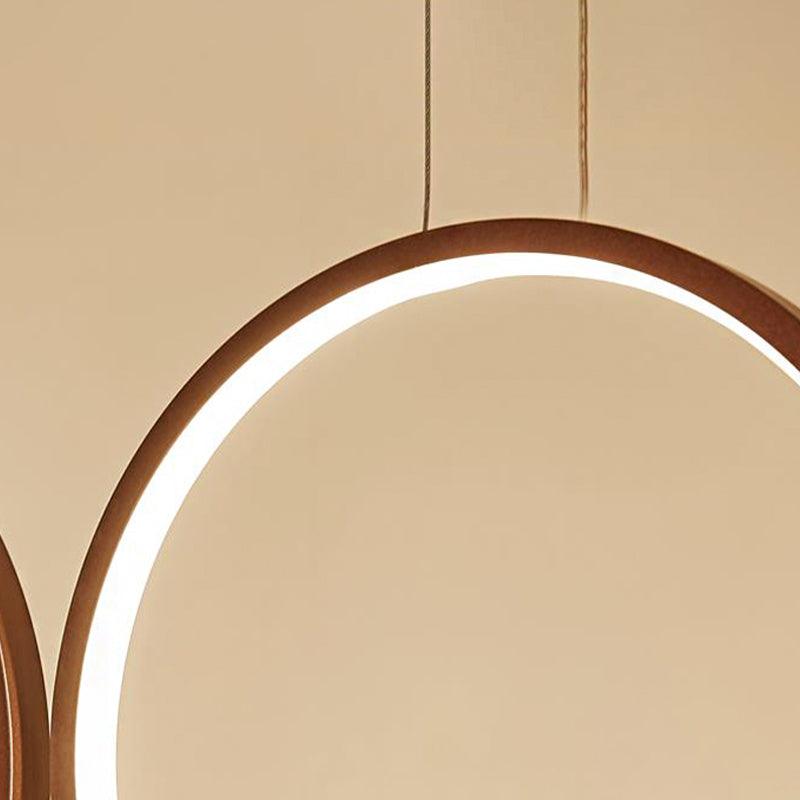 Acrylic Multi Rings Chandelier Lamp Simple Style 3/5 Lights - Rebooters