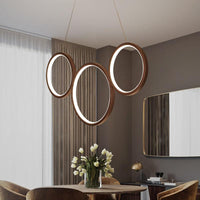 Acrylic Multi Rings Chandelier Lamp Simple Style 3/5 Lights - Rebooters
