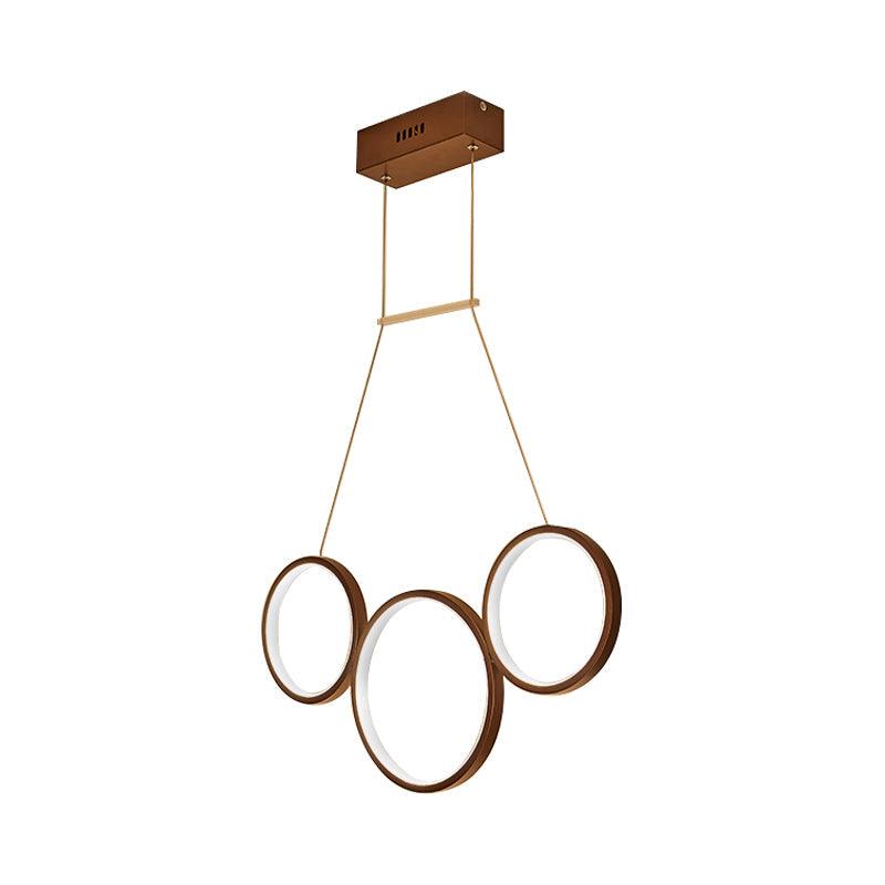 Acrylic Multi Rings Chandelier Lamp Simple Style 3/5 Lights - Rebooters