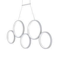 Acrylic Multi Rings Chandelier Lamp Simple Style 3/5 Lights - Rebooters