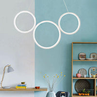 Acrylic Multi Rings Chandelier Lamp Simple Style 3/5 Lights - Rebooters