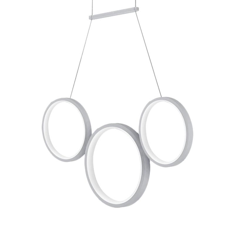 Acrylic Multi Rings Chandelier Lamp Simple Style 3/5 Lights - Rebooters