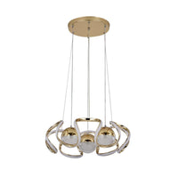 Abstract Chandelier Light Modernism Acrylic Gold LED Ceiling Light - Rebooters