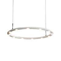 1/2 Tiers Ring Chandelier Light Modern Acrylic Black White - Rebooters