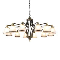 Bell Shade Frost Glass Ceiling Lighting Chandelier Fixture - Rebooters