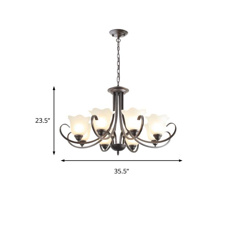 3/6/8 Lights Flared Chandelier Traditional Pewter Light Fixture - Rebooters