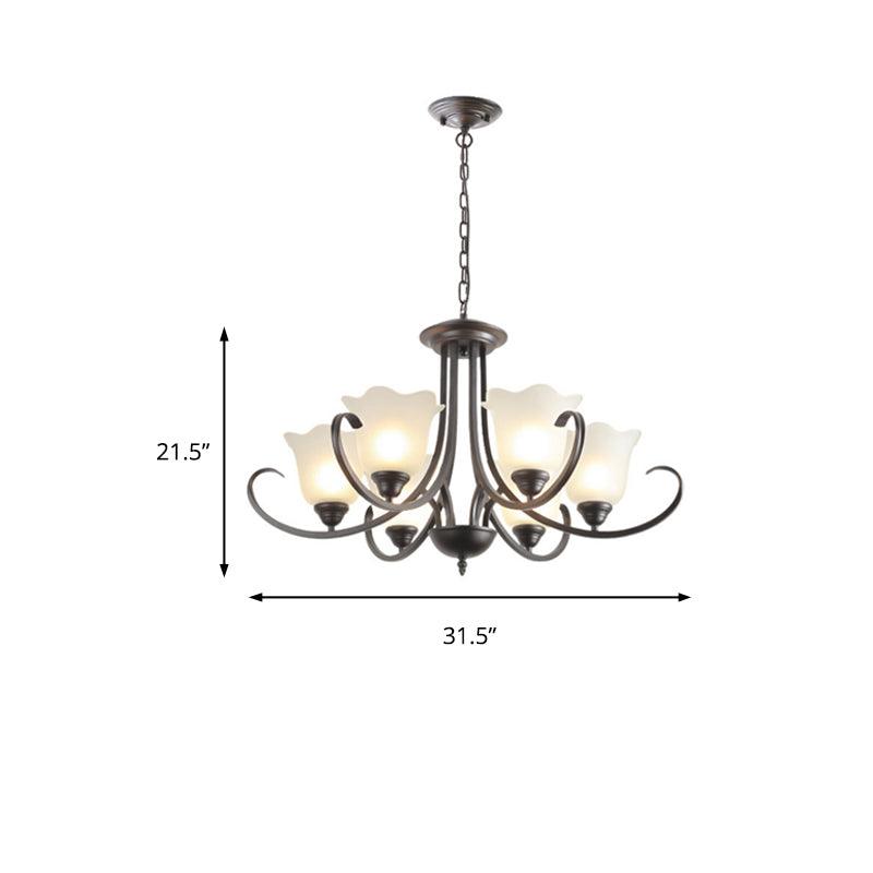 3/6/8 Lights Flared Chandelier Traditional Pewter Light Fixture - Rebooters