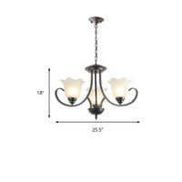 3/6/8 Lights Flared Chandelier Traditional Pewter Light Fixture - Rebooters