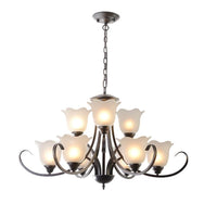 3/6/8 Lights Flared Chandelier Traditional Pewter Light Fixture - Rebooters
