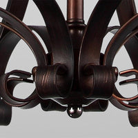 Bell Frosted Glass Chandelier Lighting Classic 5/6/8 Lights Rust - Rebooters