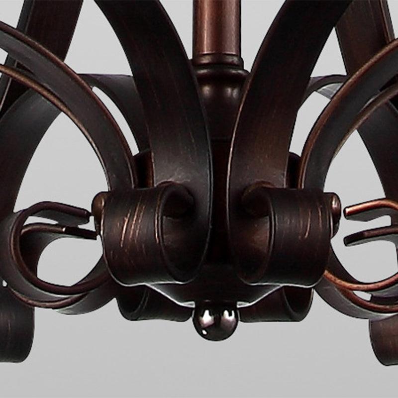 Bell Frosted Glass Chandelier Lighting Classic 5/6/8 Lights Rust - Rebooters