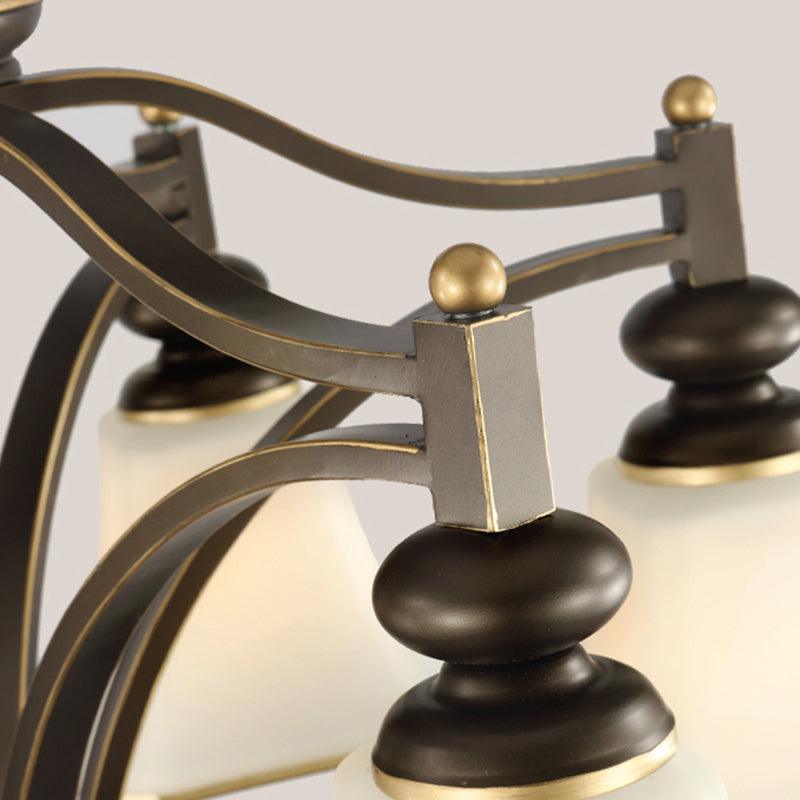 3/5/6 Lights Bell Shade Chandelier Antique Brass Fixture - Rebooters