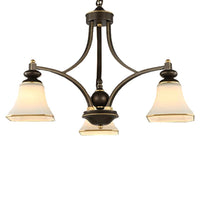 3/5/6 Lights Bell Shade Chandelier Antique Brass Fixture - Rebooters