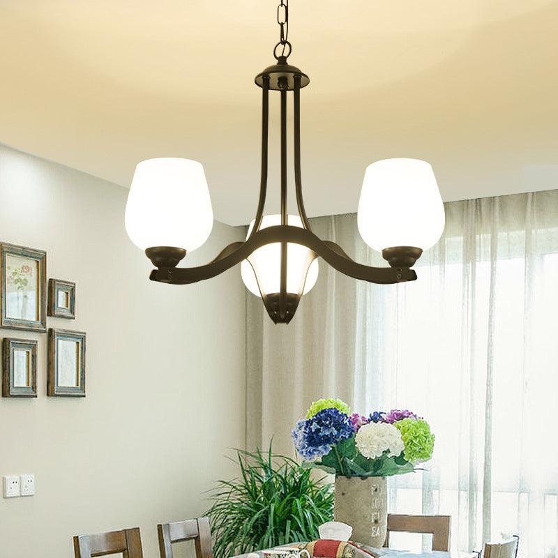 3/6/8 Lights Ceiling Lamp Sputnik Frosted Glass Chandelier - Rebooters