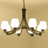 3/6/8 Lights Ceiling Lamp Sputnik Frosted Glass Chandelier - Rebooters
