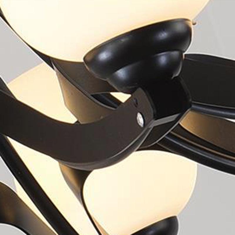 3/6/8 Lights Ceiling Lamp Sputnik Frosted Glass Chandelier - Rebooters