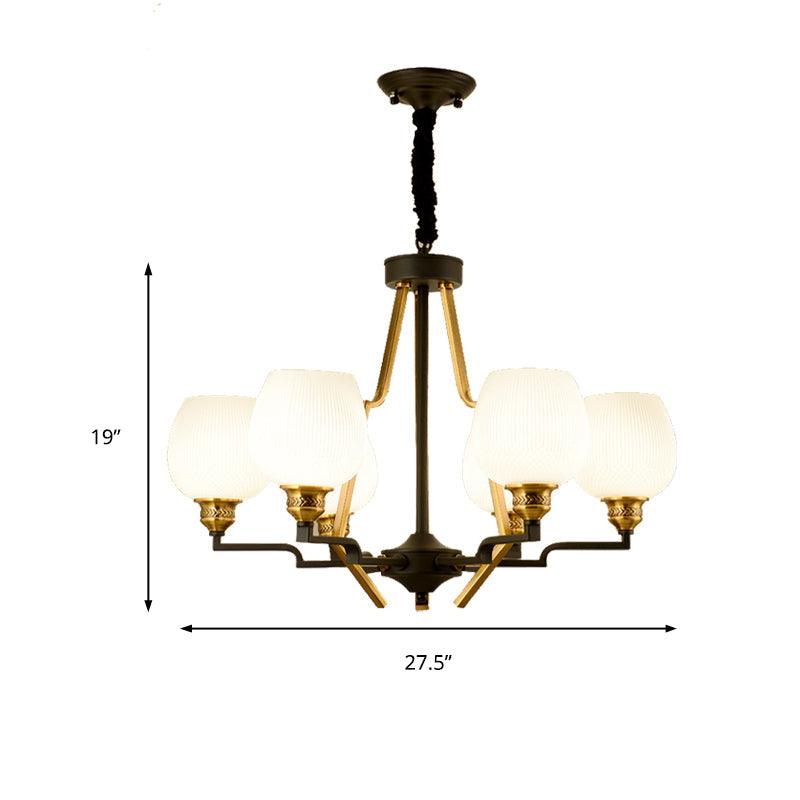 6/8/15 Lights Frosted Glass Pendant Chandelier Brass Cup - Rebooters