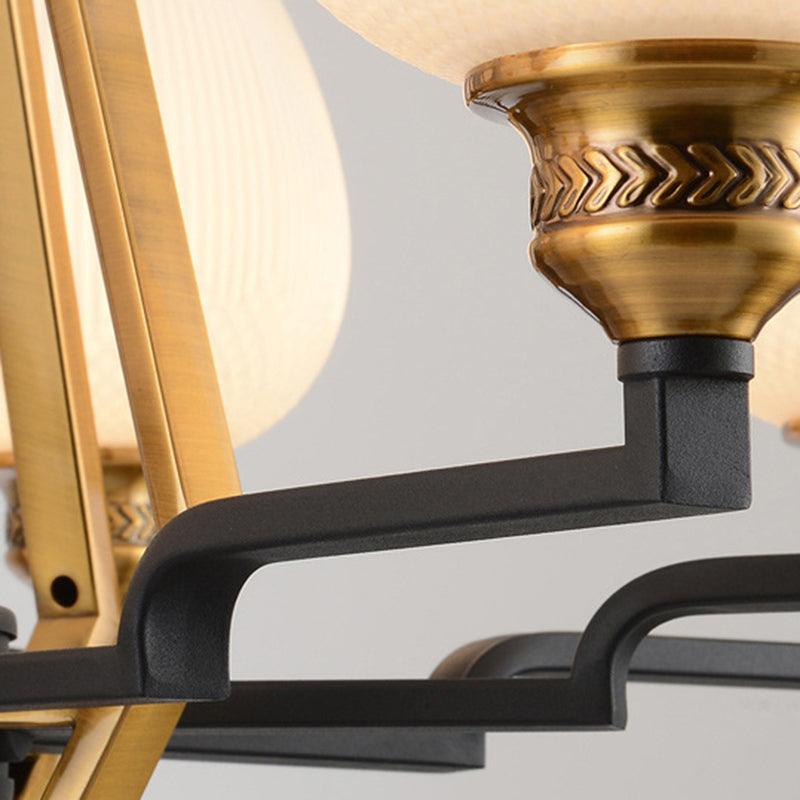 6/8/15 Lights Frosted Glass Pendant Chandelier Brass Cup - Rebooters