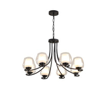 8 Lights Chandelier Light with Cylinder Shade Classic Lamp - Rebooters